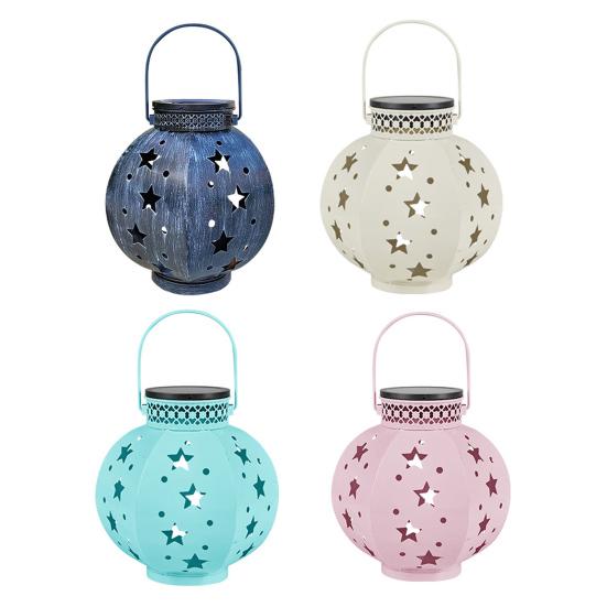 Уличный Звездный Солнечный Фонарь Водонепроницаемый Садовый Светильник со Звездным Полым Дизайном Теплое Светодиодное Свечение Солнечная Лампа для Двора Патио Веранды Газона Дорожки Украшение