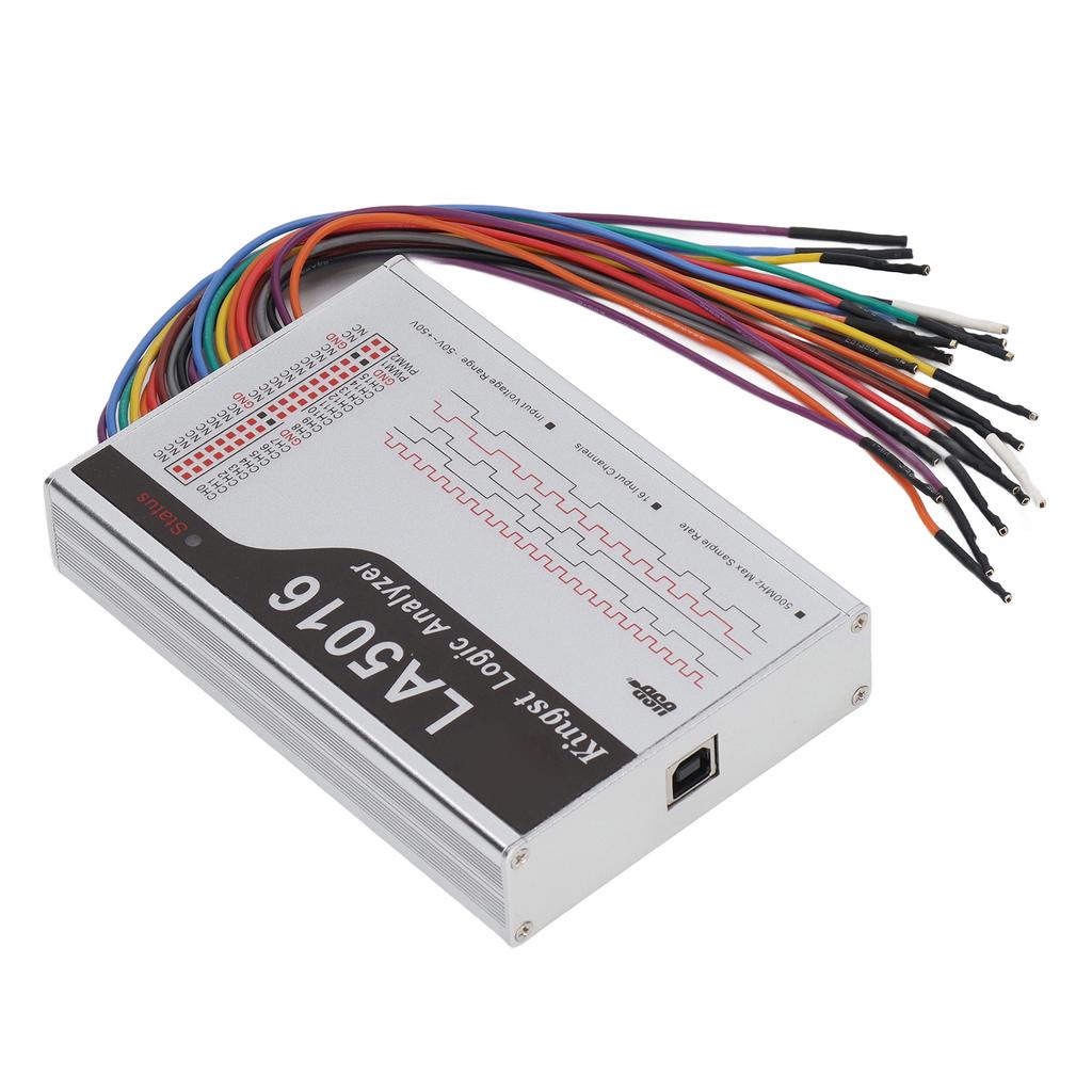 16-канальный логический анализатор с частотой дискретизации 500 Мбит/с, регулируемым пороговым значением. Анализатор ?50?50V