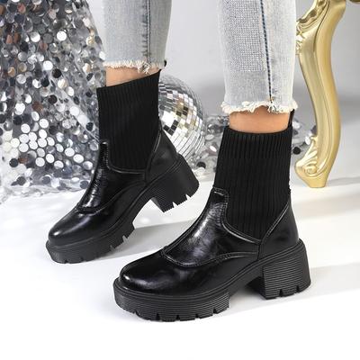 Соединение шерстяных ботинок короткие носки для починки ботинки толстоподошвенные толстые на высоком каблуке новые ботинки Мартина 3-3 ботинки