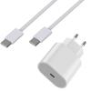 Быстрое зарядное устройство 20 Вт + кабель USB-C — USB-C 2 метра для iPhone 16 / 16 PLUS / 16 PRO / 16 PRO MAX Phonillico®