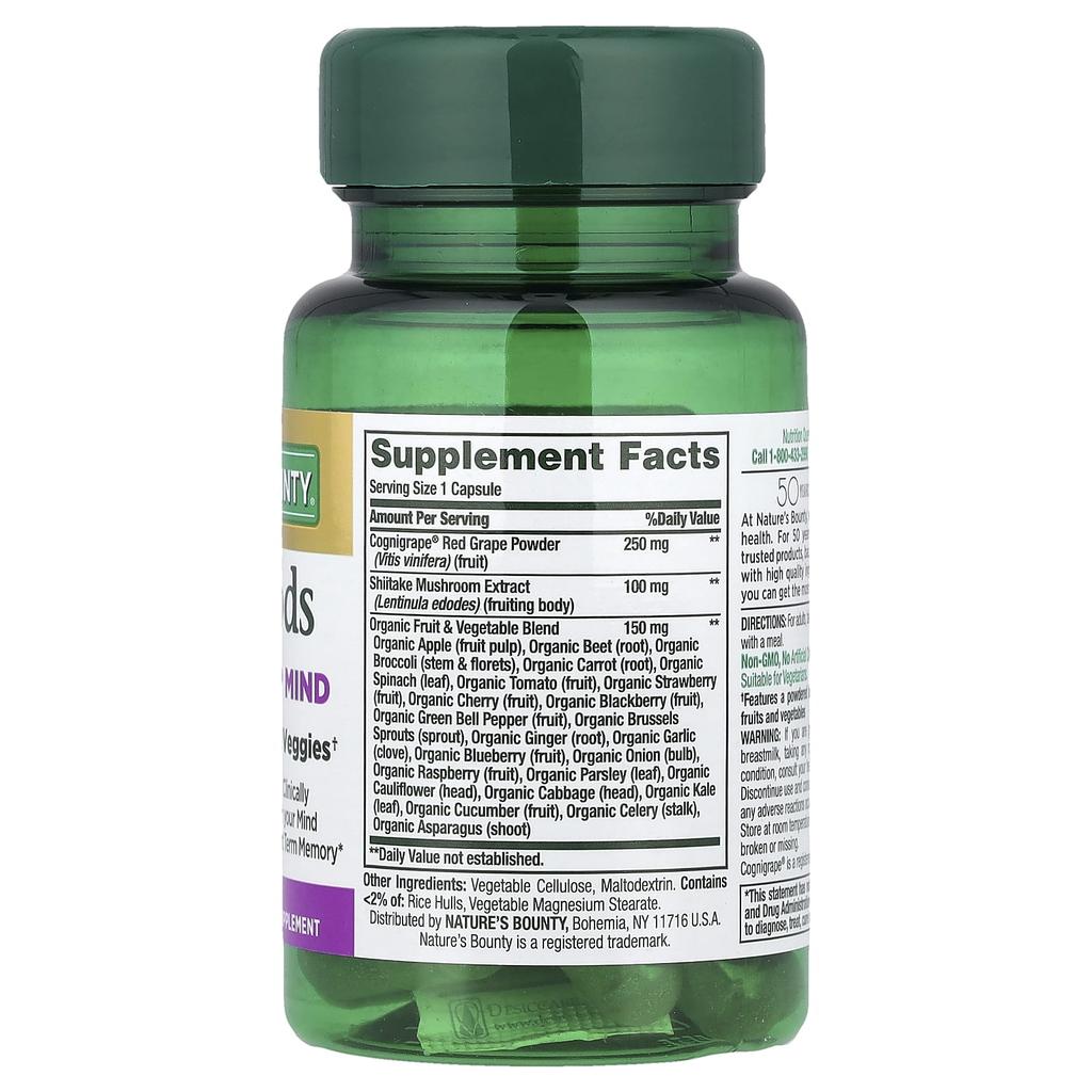 Nature's Bounty Superfood Plus Sharp Mind, 30 Capsules