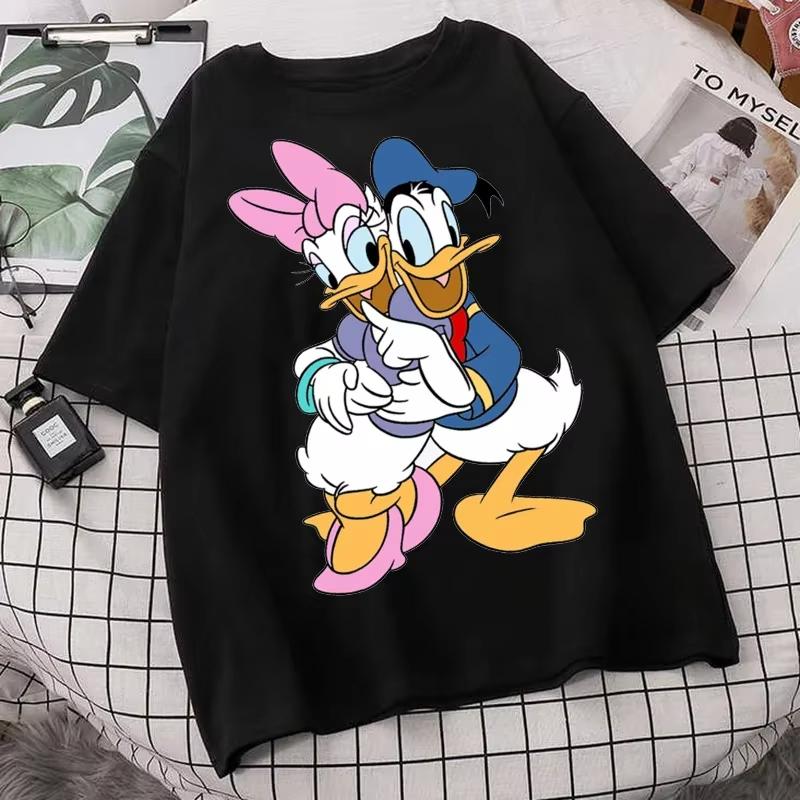Худи с принтом Дональда Дака от Disney для ОсениЗимы 2026 100% Чистый Хлопок Теплый Свитшот Повседневный Свободный Худи Унисекс