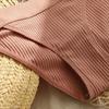 Women Cotton Panties Solid Color Briefs Ladies Breathable Comfortable Striped Underwear
