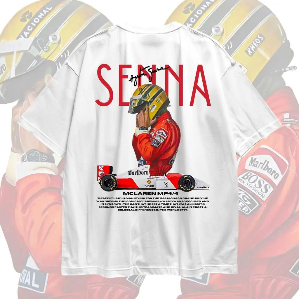 Ayrton Senna Formula 1 Graphic T Shirts Gym T-shirts Man T-shirts for Men Mens Clothing Y2k Liam Payne Tops Tees Men's