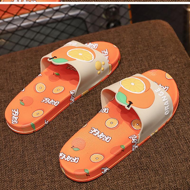 Fashion Mazefeng Brand New 2024 Women Slippers Open Toe 2cm Heels Cute Cartoon Fruit Stylish Soft Comfort Non-Slip Bathroom Summer 36-41
