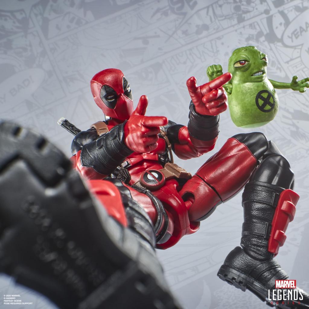 Hasbro Marvel Legends Maximum Series Deluxe Deadpool Comics Collectible 15cm Action Figure with 24 Accessories Including Doop Authentic Deadpool,