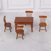 Small Dining Seat For Dollhouses Figures Flexible Wood Figure Furniture Enduring Design
