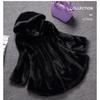 Large Size Fashion Autumn and Winter New Imitation Mink Leather Imitation Fur Women's Coat Medium and Long Hooded Light