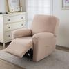 Twill Grid Elastic Recliner Cover Single Sofa Cover All-Inclusive Rocking Chair Cover Protective Cover Thickened Leisure Chair Cover