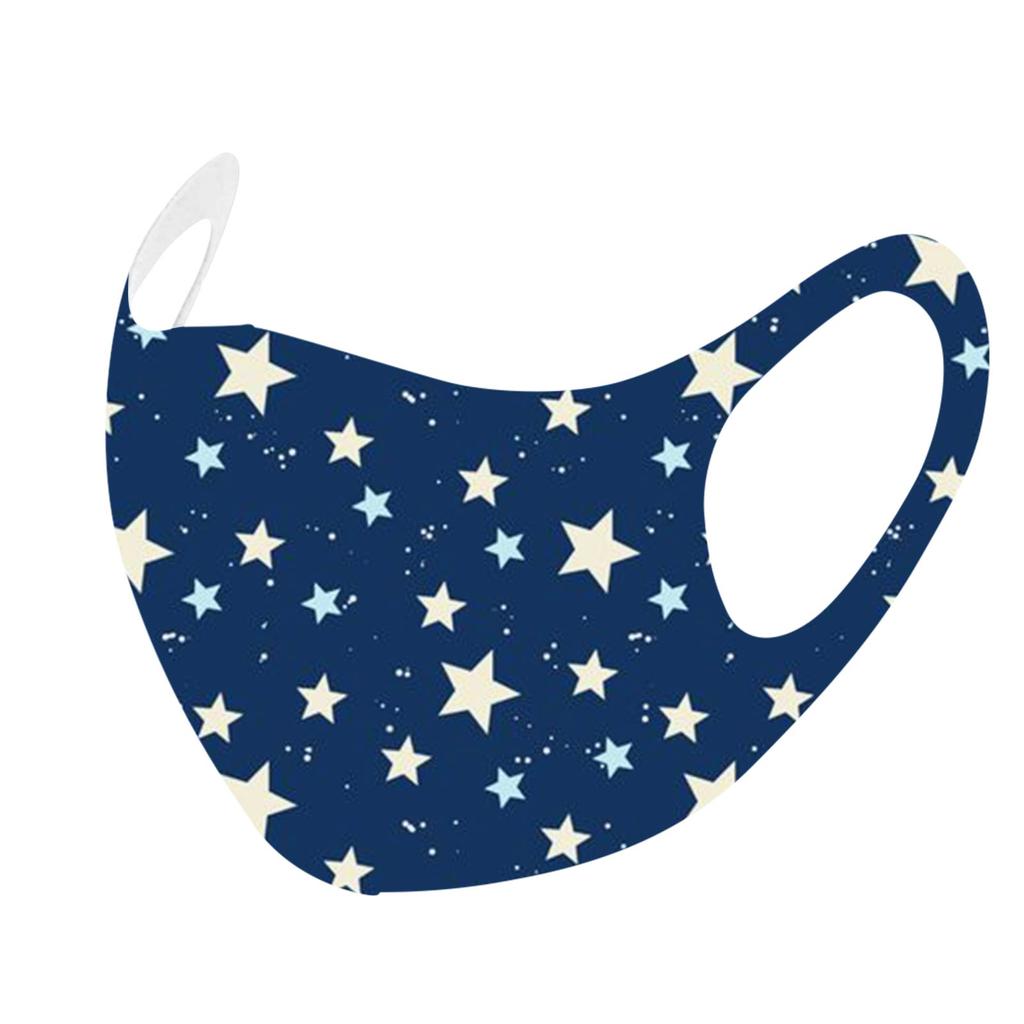 10шт взрослых печатных ледяных шелковых масок для защиты от пыли и дымки