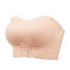 Large Size Women Non Slip Invisible Wedding Dress Bra Ultra Thin Gathered Push Up Tube Top Front Buckle Brassiere Strapless Underwear Top