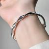 Браслет Twist Bangle Women Wave Bright Surface Ins Push Pull Регулируемый браслет Jewelry Y2K Accessories