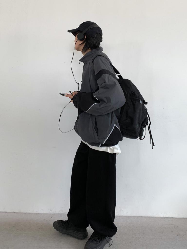 Мужская винтажная ретро ветровка на молнии - Универсальная повседневная одежда для весны/осени