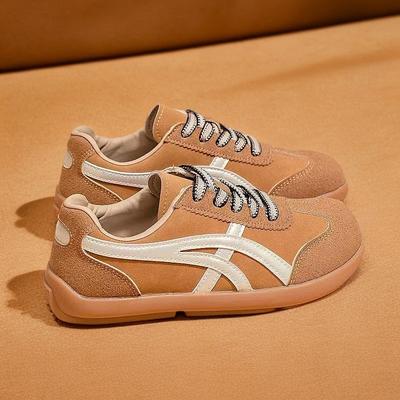 Ретро круглый носок плоская подошва немецкие тренировочные туфли женские весенние дизайнерские универсальные удобные повседневные кеды прилив