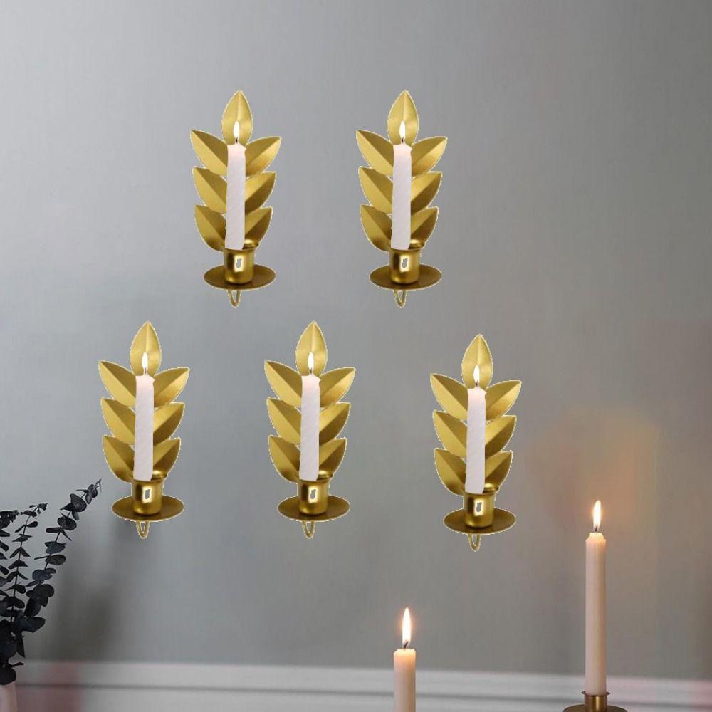 Декоративный золотой подсвечник, нержавеющий железный подвесной подсвечник, домашний декор