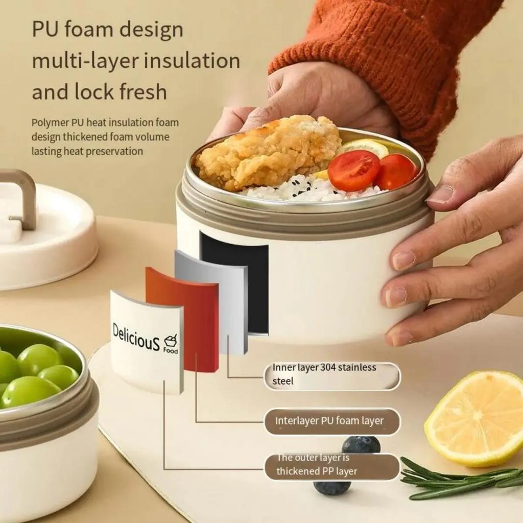 Долговечный изолированный ланч-бокс можно носить с собой офисным работникам, а студенческий ланч-бокс можно разогревать в микроволновке.