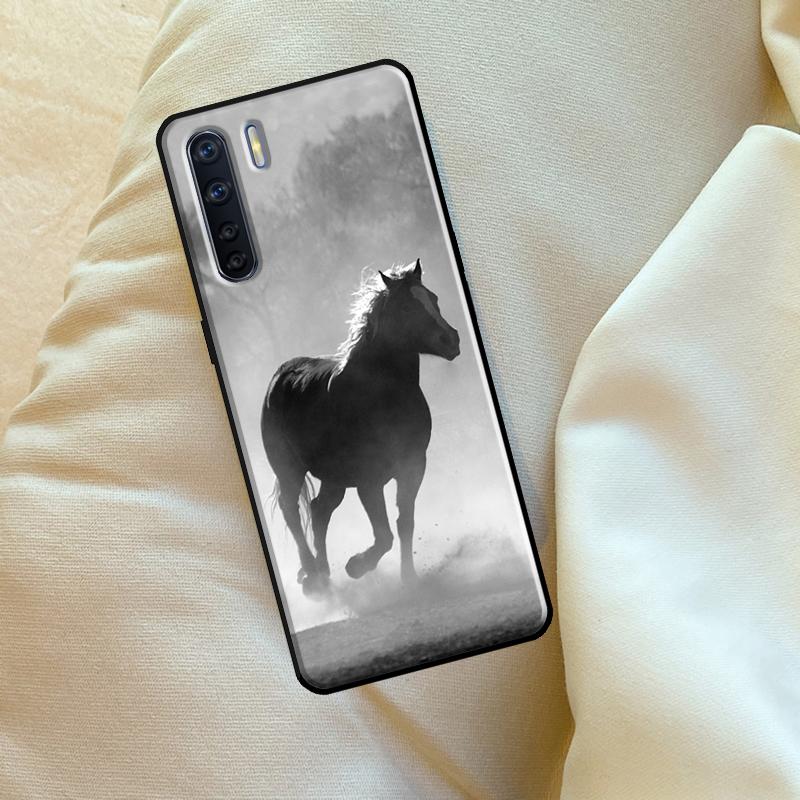 Крутой Чехол с Бегущими Лошадьми для Oppo A17 A94 A74 A54 A60 A40 A80 A16 A76 A96 A98 A58 A78 A18 A38 A57 A15 A5 A6 Pro
