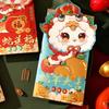 4pcs Chinese New Year Red Envelopes Cartoon Money Packet Creative Lucky Money Pockets  Kids Gift