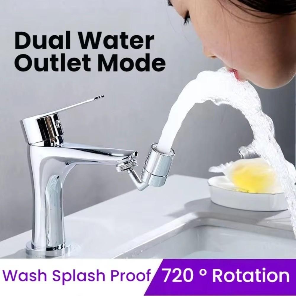 720 Degree Swivel Water Faucet Aerator Splashback Tap Nozzle Adjustable Water Filter Nozzle Bubbler Water Saving