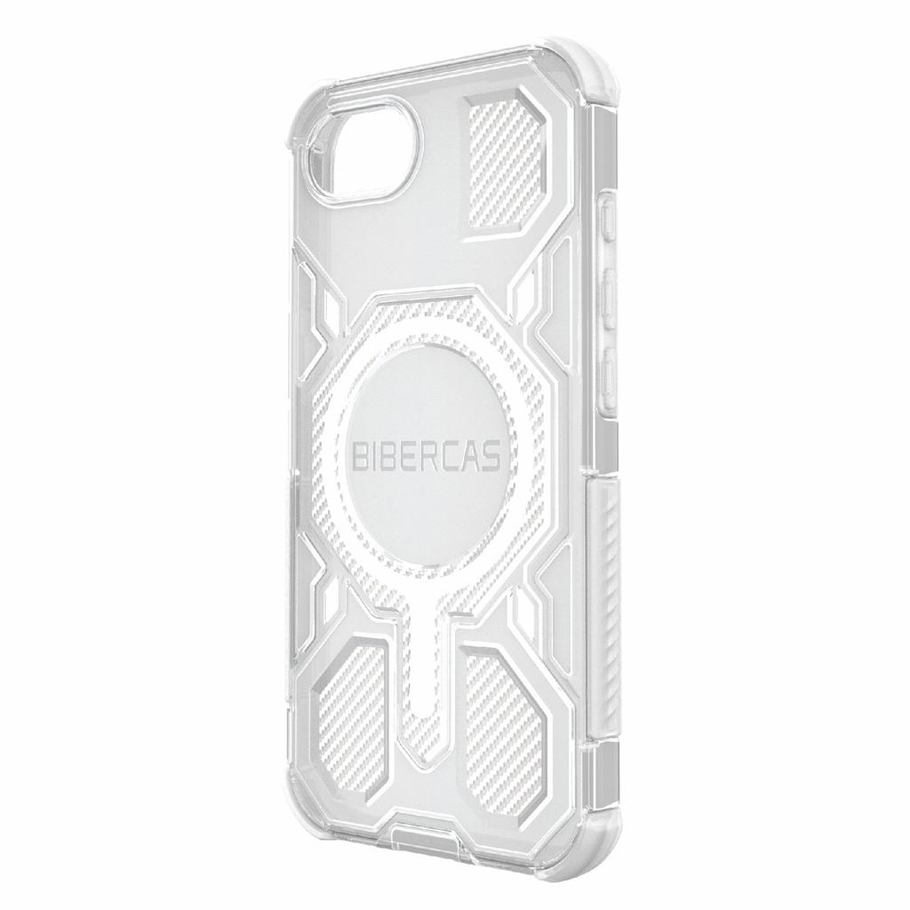 BIBERCAS J-16 Transparent Series For iPhone 16e Case Compatible with MagSafe TPU+PC Phone Cover