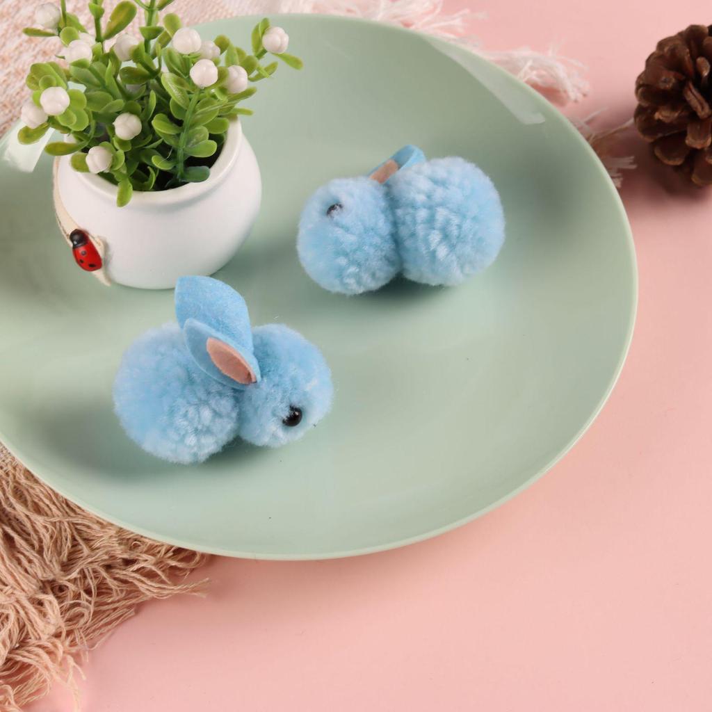 Large Cartoon Rabbit Pompom Hair Clip & Scarf Pin - DIY Creative Accessory for Bags & Clothing