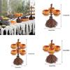 Pumpkin Halloween Snack Bowl Stand Broom Candy Holder Party Serving Fruit Salad