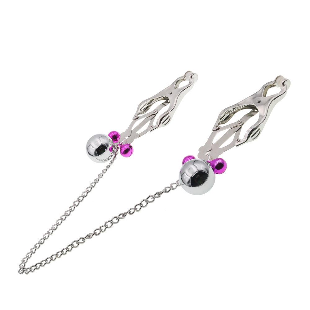 Сексуальный зажим для сосков, подвеска-колокольчик, цепь, зажим-клипса в виде цветка сливы, товары для взрослых, секс-игрушки, страсть, женское искушение