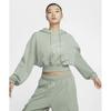 SportsWear Oversized Fleece Crop Pullover Hoodie W   Jade Horizon Fv7778 370