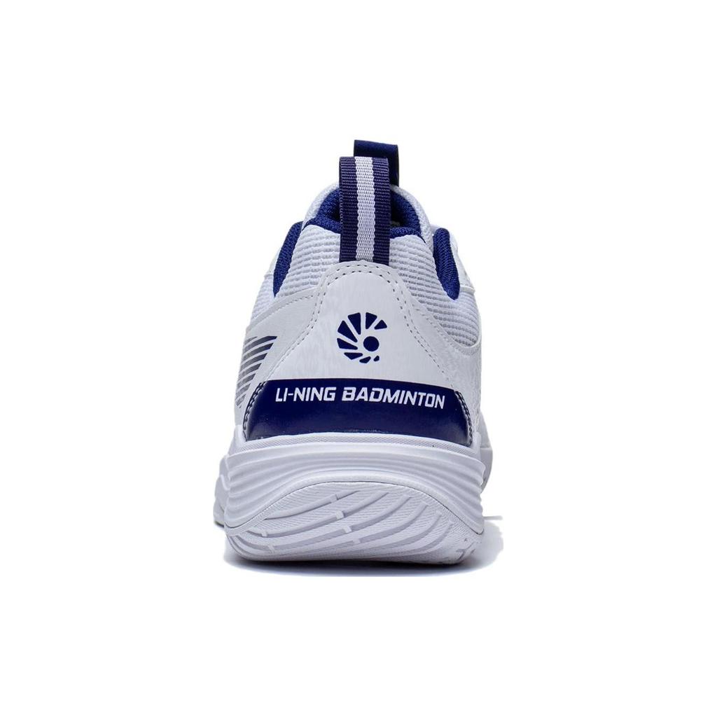 Li Ning Ace V Collection Нескользящие, износостойкие, дышащие низкие бадминтонные кроссовки Унисекс Белый Синий AYTT001-3