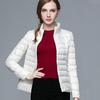 Lightweight Down Jacket for Women In Autumn and Winter Korean Version Slim Fitting Standing Neck Short White Duck Down Jacket Large Size