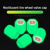 4PCS Car Luminous Tire Wheel Valve Caps Nozzle Dustproof Cover For KIA Sportage Seltos Sorento K3 K4 Soul Carnival EV6 EV9 K5 ZN3