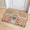 Christmas Floor Mat Cartoon House Shape Thickened Great Water Absorption Capacity Bathroom