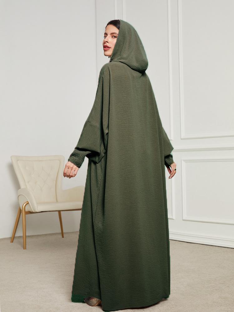Elegant Middle Eastern Hooded Hijab Long Dress