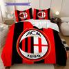 AC Milan Pattern Bedding Quilt Set Quilt Cover Pillowcase Home Decoration Birthday Gift (1 * duvet cover + 2 * pillowcase, without core)