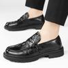 Мужские туфли-лодочки, модные лоферы с круглым носком, черные, ручной работы, свадебные туфли для мужчин, повседневные мокасины для улицы, бесплатная доставка