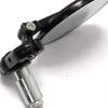 Aluminum 3" Folding Round Mirrors Adjustable Round Folding Handlebar End Mirrors Suitable for Motorcycle Handlebar Ends
