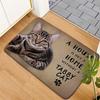1 шт. анти-усталостные кухонные коврики, причудливый кошачий принт, водонепроницаемый нескользящий толстый мягкий кухонный коврик, прочный, удобный стоячий коврик для кухни