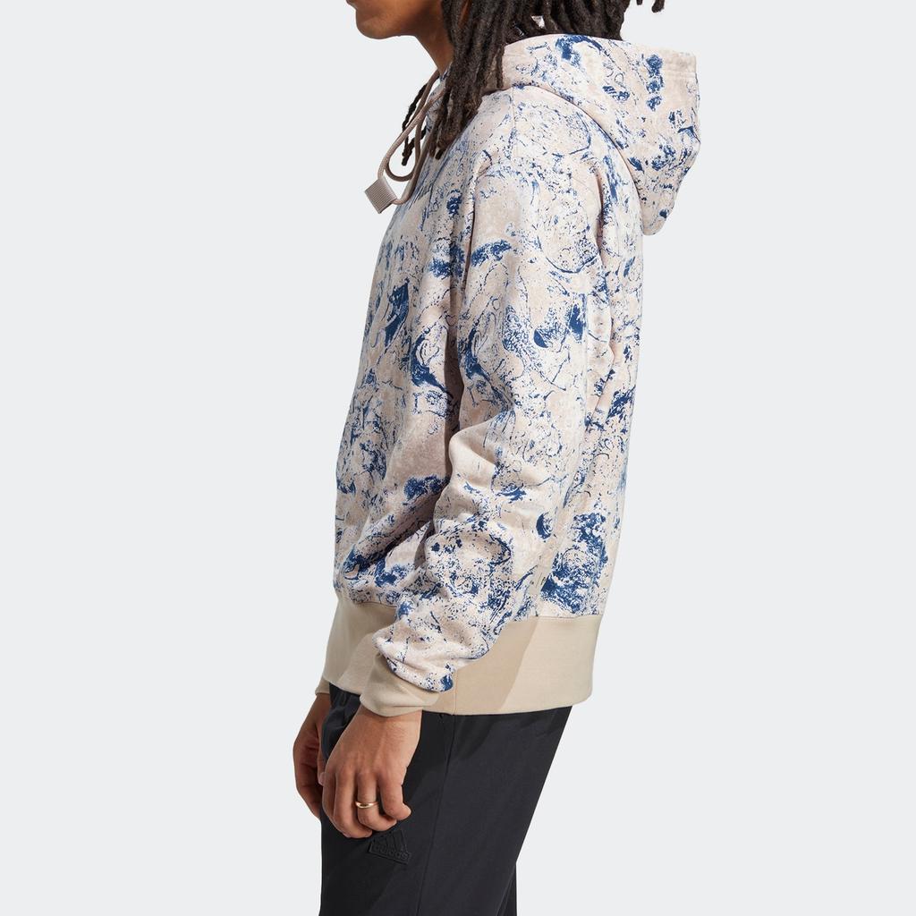 Adidas Толстовка с длинными рукавами и полным принтом, унисекс, серебристая HR6993