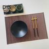 Bamboo Woven Placemat Retangle Shape Thickened Heat-Resistant Oil-Resistant Non-Slip Parties Weddings Banquets Table Decoration Dining Kitchen Mat