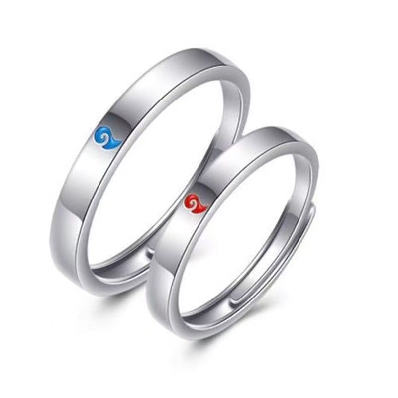 Couple Ring A Pair of Devil Children Are Born Nezha Aobing Student Couple Long-distance Love Ring
