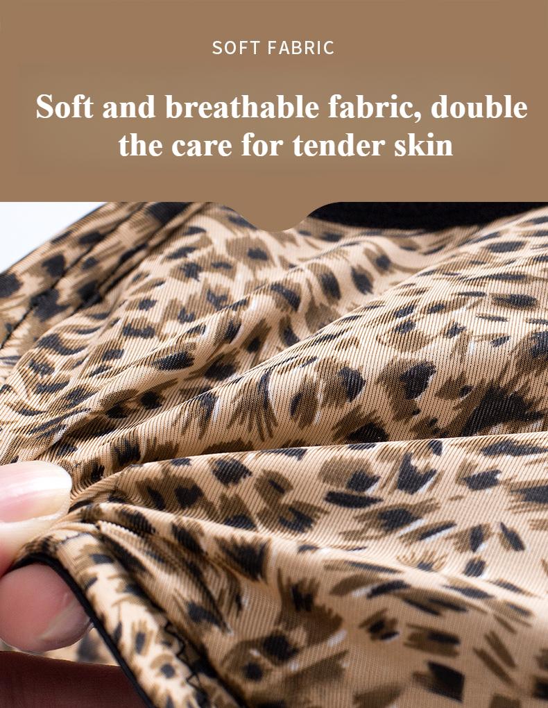 Леопардовый принт, большой размер, тонкий стиль без косточек, бюстгальтер с верхней поддержкой, собирающий тип, против отвисания, для большой груди, маленький бюстгальтер