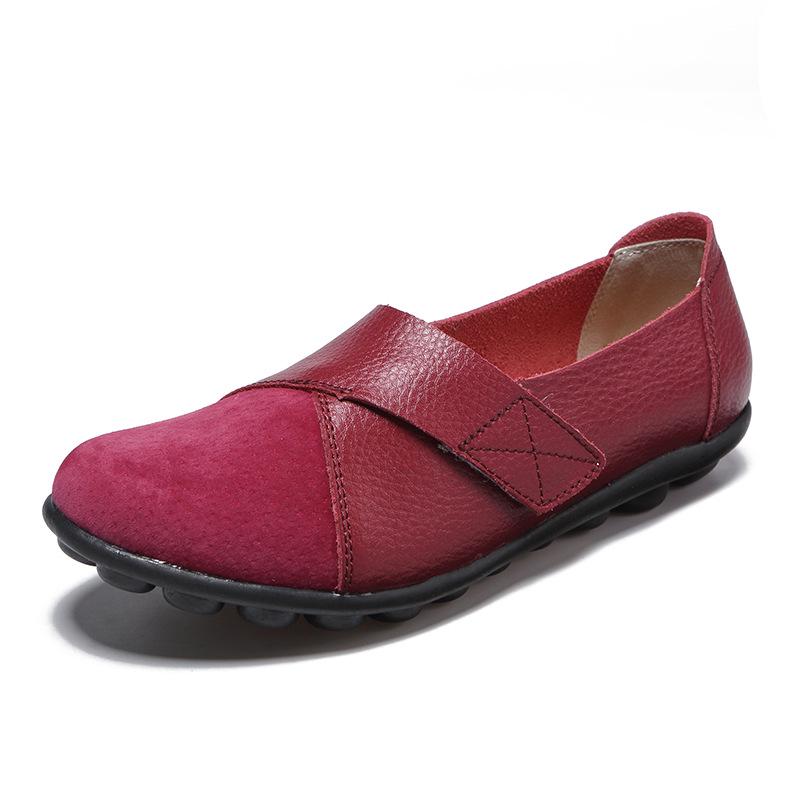 Orthopedic PU Leather Loafers Soft Sole Casual Flats Shoes For Women Students Plus Size