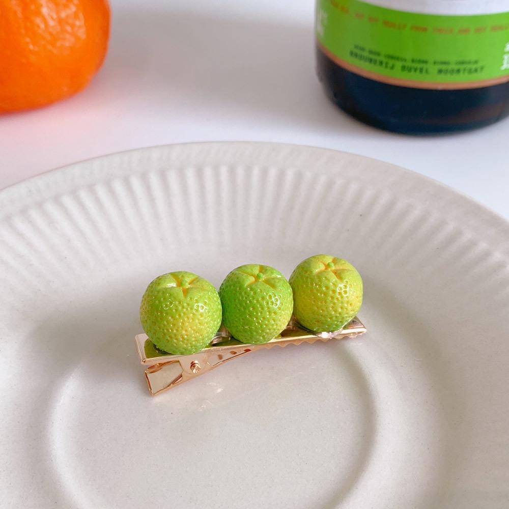 Креативная забавная заколка для волос в виде половинки очищенного апельсина, милый боковой зажим для девочки, японская заколка со словом "фрукт", зажим-уточка, популярные аксессуары для волос