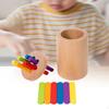Children Color Sorting Cup Early Education Toy Matching Wooden Classification Box