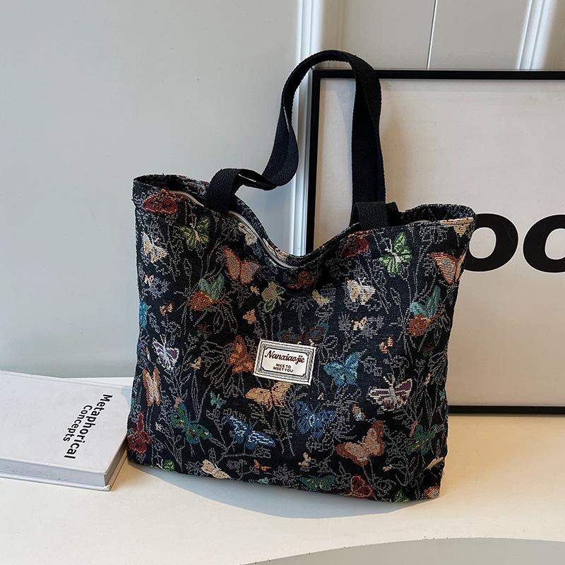 Большая вместительная сумка-бабочка из холста, сумка для дальних поездок, женская модная сумка через плечо для мамочек