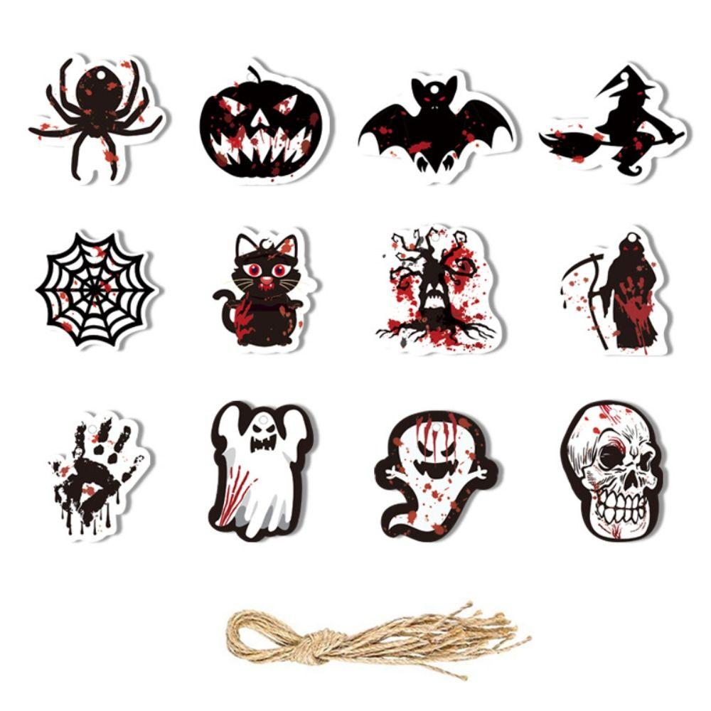 Ghost Haunted House Pull Flags Pumpkin Ghost Garden Banner Funny Halloween Flags  Party Supplies