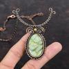 Ожерелье из зеленого арагонита, ожерелье из медной проволоки, регулируемое ожерелье из драгоценного камня, ожерелье ручной работы, очень красивое медное ювелирное изделие, подарок для мамы