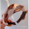Женская повязка на голову, плетеная повязка на голову, женский широкий боковой обруч для волос, контрастный цвет, элегантный головной убор для девочек, обруч на голову