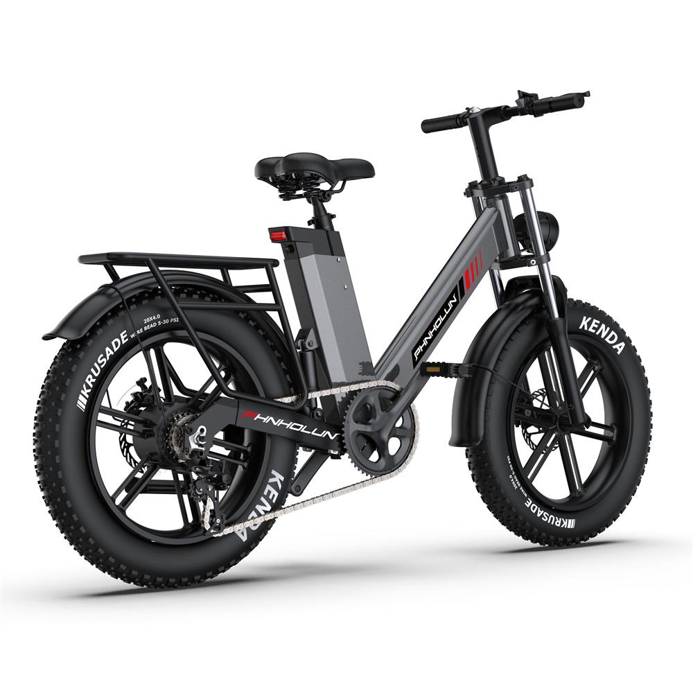 Electric City and Commuter Bikes, 1000W, 48V, 17AH, 20*4.0 Fat Snow, Off-road Tire, Disc Brake