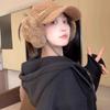 Removable New Cap, Earmuffs, Plush Autumn and Winter Warm Baseball Cap, Ponytail Ear Protection Casual Hat